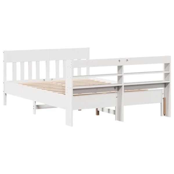 vidaXL Sengeramme uten madrass hvit 140x200 cm heltre furu