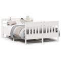 Miniatyrbilde 3 av 11: vidaXL Sengeramme uten madrass hvit 160x200 cm heltre furu