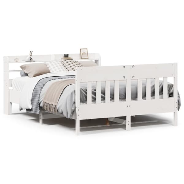 vidaXL Sengeramme uten madrass hvit 160x200 cm heltre furu