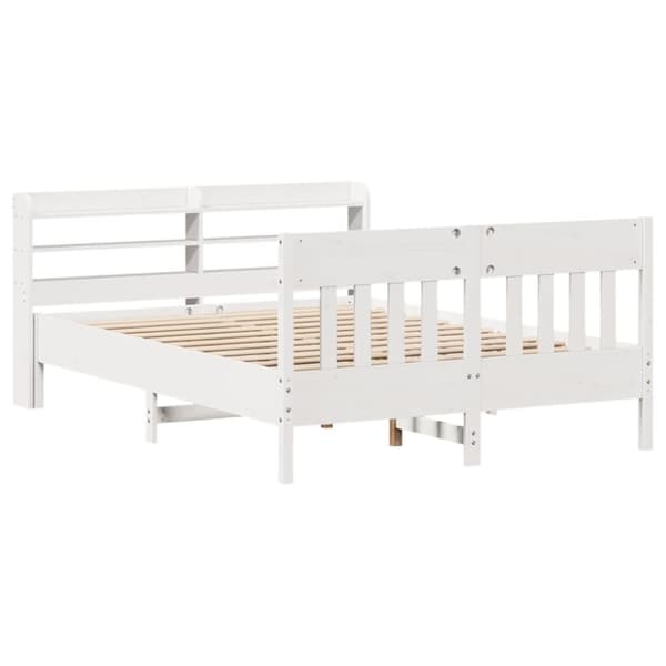vidaXL Sengeramme uten madrass hvit 160x200 cm heltre furu