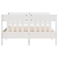 Miniatyrbilde 5 av 11: vidaXL Sengeramme uten madrass hvit 160x200 cm heltre furu