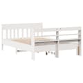 Miniatyrbilde 7 av 11: vidaXL Sengeramme uten madrass hvit 160x200 cm heltre furu