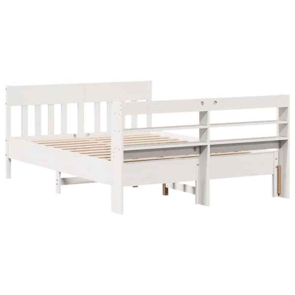 vidaXL Sengeramme uten madrass hvit 160x200 cm heltre furu