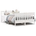 Miniatyrbilde 2 av 11: vidaXL Sengeramme uten madrass hvit 160x200 cm heltre furu