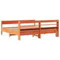 Miniatyrbilde 7 av 11: vidaXL Sengeramme uten madrass voksbrun 180x200 cm heltre furu