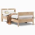 Miniatyrbilde 3 av 11: vidaXL Sengeramme uten madrass 75x190 cm heltre furu