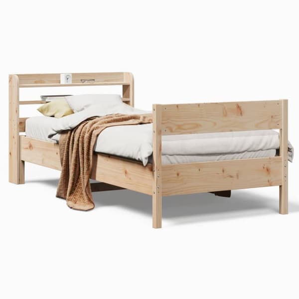 vidaXL Sengeramme uten madrass 75x190 cm heltre furu