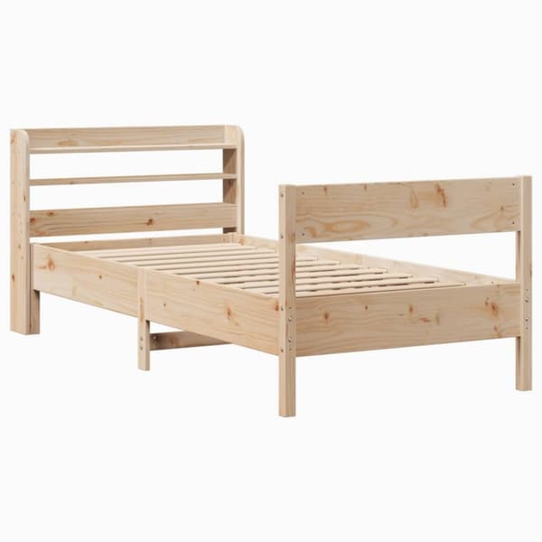 vidaXL Sengeramme uten madrass 75x190 cm heltre furu