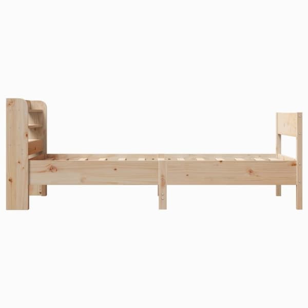 vidaXL Sengeramme uten madrass 75x190 cm heltre furu
