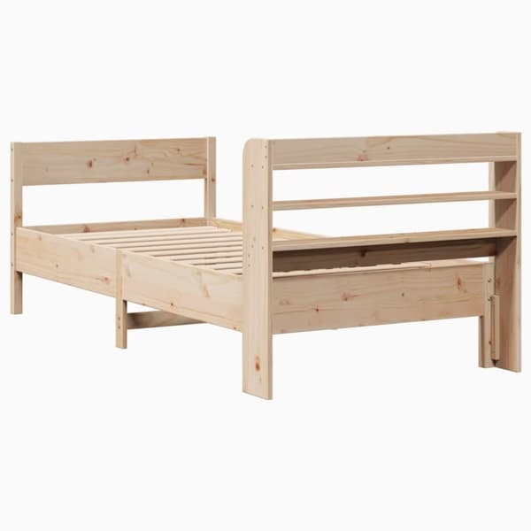 vidaXL Sengeramme uten madrass 75x190 cm heltre furu