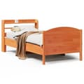 Miniatyrbilde 1 av 11: vidaXL Sengeramme uten madrass voksbrun 100x200 cm heltre furu