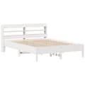 Miniatyrbilde 4 av 11: vidaXL Sengeramme uten madrass hvit 140x200 cm heltre furu