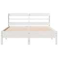 Miniatyrbilde 5 av 11: vidaXL Sengeramme uten madrass hvit 140x200 cm heltre furu