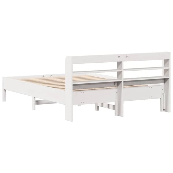 vidaXL Sengeramme uten madrass hvit 140x200 cm heltre furu