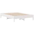 Miniatyrbilde 8 av 11: vidaXL Sengeramme uten madrass hvit 140x200 cm heltre furu