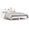 Miniatyrbilde 1 av 11: vidaXL Sengeramme uten madrass hvit 140x200 cm heltre furu