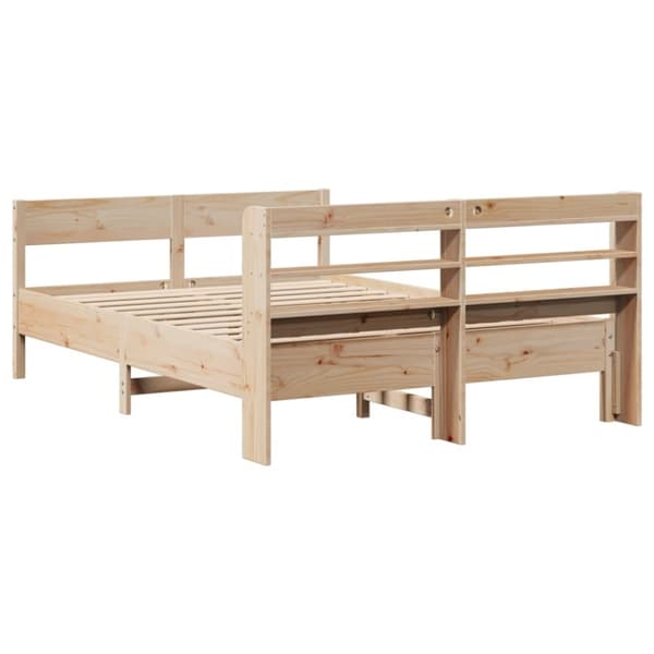 vidaXL Sengeramme uten madrass 140x190 cm heltre furu