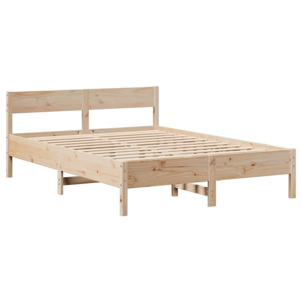 vidaXL Sengeramme uten madrass 140x190 cm heltre furu