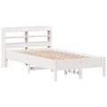 Miniatyrbilde 4 av 11: vidaXL Sengeramme uten madrass hvit 120x190 cm heltre furu