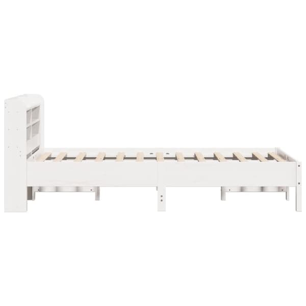vidaXL Sengeramme uten madrass hvit 120x190 cm heltre furu