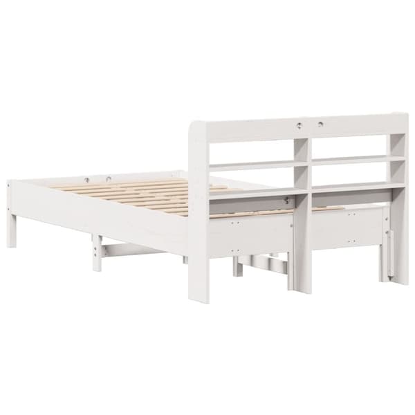 vidaXL Sengeramme uten madrass hvit 120x190 cm heltre furu