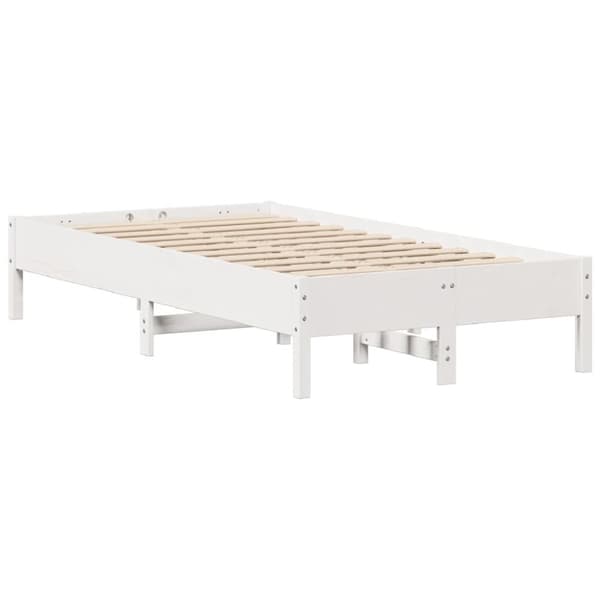 vidaXL Sengeramme uten madrass hvit 120x190 cm heltre furu