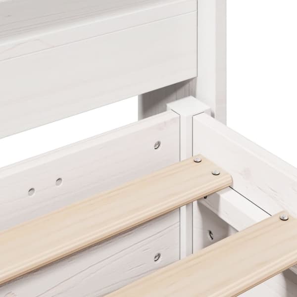 vidaXL Sengeramme uten madrass hvit 120x190 cm heltre furu