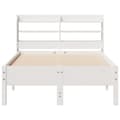 Miniatyrbilde 5 av 11: vidaXL Sengeramme uten madrass hvit 120x200 cm heltre furu