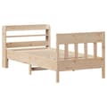 Miniatyrbilde 4 av 11: vidaXL Sengeramme uten madrass 90x200 cm heltre furu