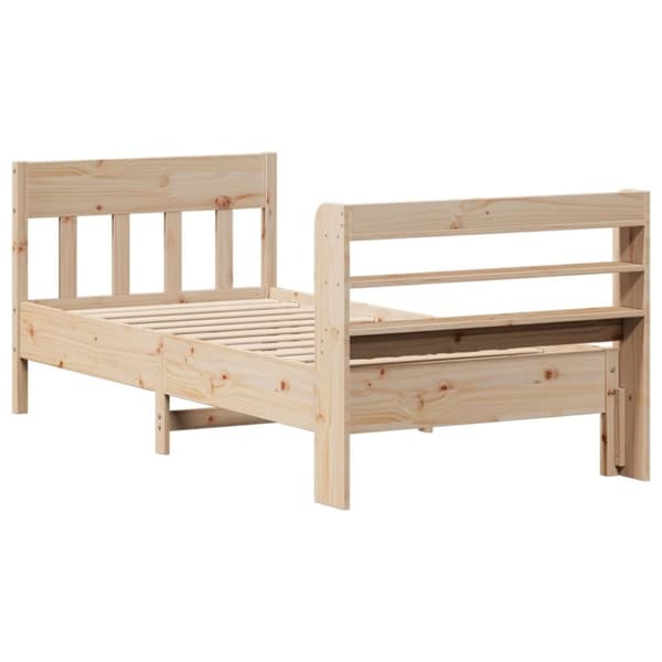 vidaXL Sengeramme uten madrass 90x200 cm heltre furu