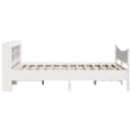 Miniatyrbillede 8 af 11: vidaXL sengeramme med sengegavl 160x200 cm massivt fyrretræ hvid
