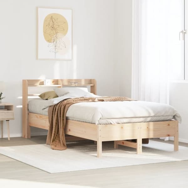 vidaXL sengeramme uden madras 120x190 cm massivt fyrretræ