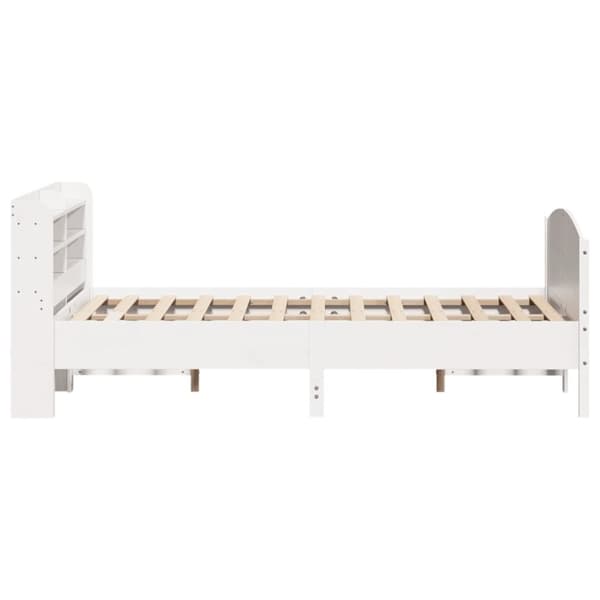 vidaXL sengeramme uden madras 140x190 cm massivt fyrretræ hvid