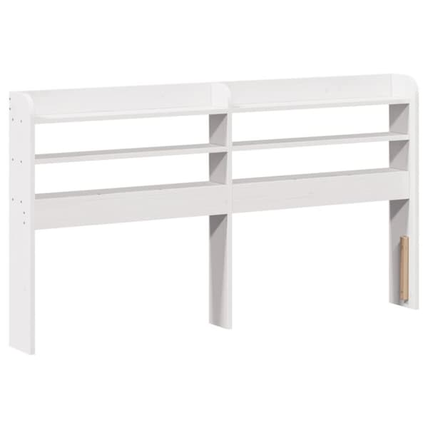 vidaXL sengeramme uden madras 140x190 cm massivt fyrretræ hvid