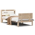 Miniatyrbilde 2 av 11: vidaXL Sengeramme med hodegavl 100x200 cm heltre furu