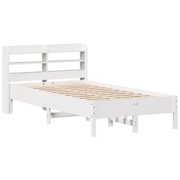 vidaXL Sengeramme uten madrass hvit 100x200 cm heltre furu