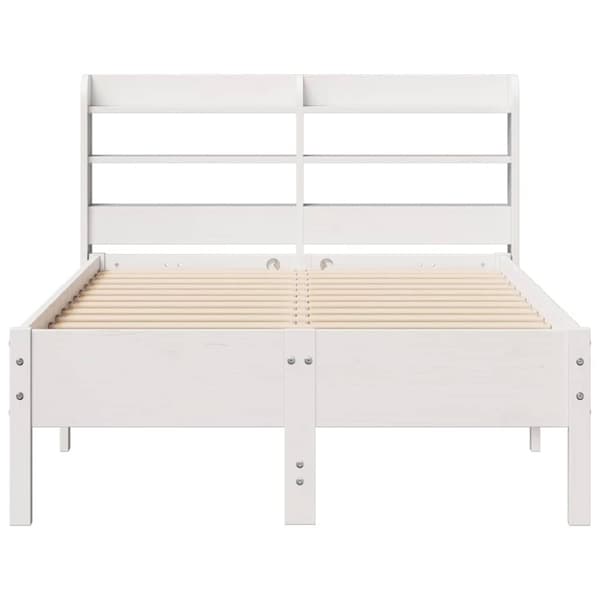 vidaXL Sengeramme uten madrass hvit 100x200 cm heltre furu