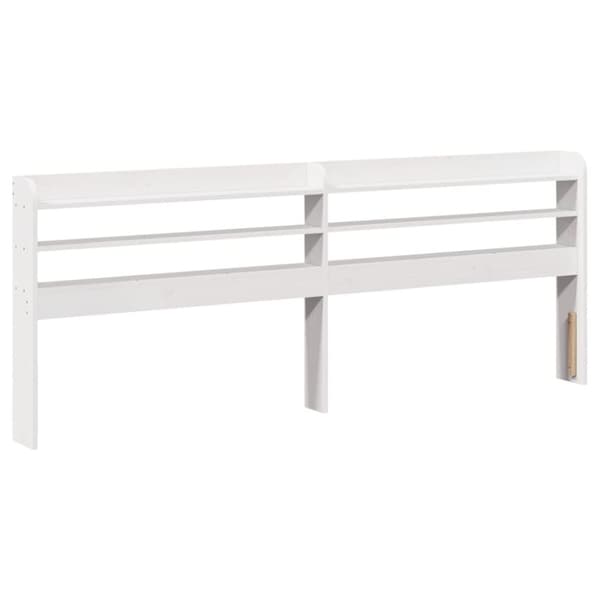 vidaXL Sängram utan madrass vit 200x200 cm massiv furu