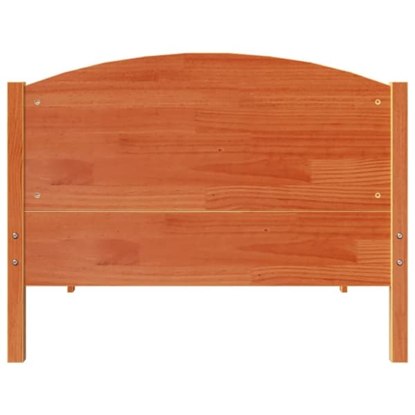 vidaXL Sänky ilman patjaa vahanruskea 100x200 cm täysi mänty
