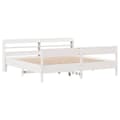 Miniatyrbillede 4 af 11: vidaXL sengeramme uden madras 180x200 cm massivt fyrretræ hvid