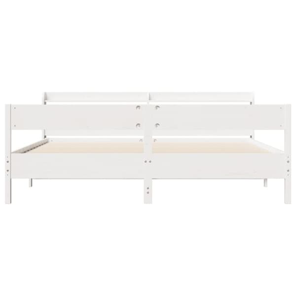 vidaXL sengeramme uden madras 180x200 cm massivt fyrretræ hvid