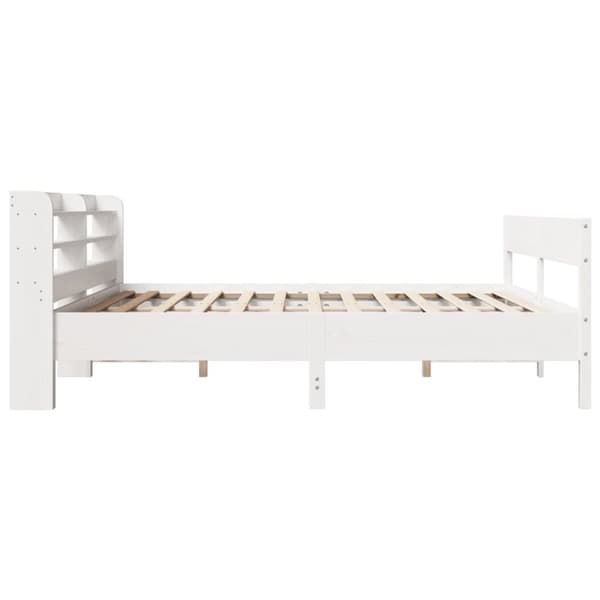 vidaXL sengeramme uden madras 180x200 cm massivt fyrretræ hvid