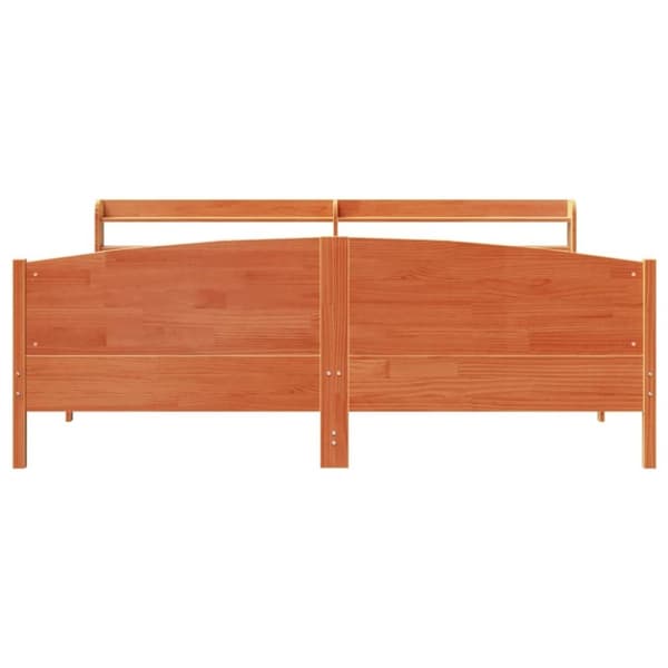 vidaXL sengeramme uden madras 180x200 cm massivt fyrretræ gyldenbrun