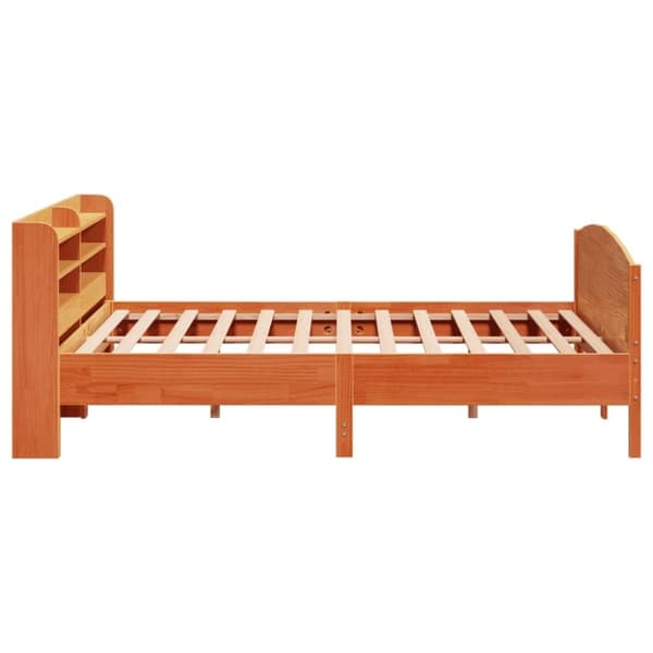 vidaXL sengeramme uden madras 180x200 cm massivt fyrretræ gyldenbrun