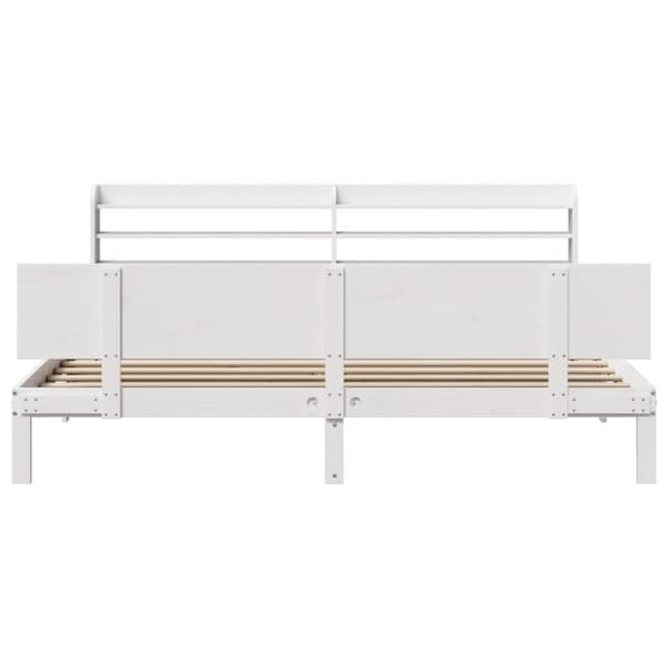 vidaXL sengeramme med sengegavl 180x200 cm massivt fyrretræ
