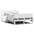 Miniatyrbillede 2 af 11: vidaXL sengeramme med sengegavl 140x200 cm massivt fyrretræ hvid