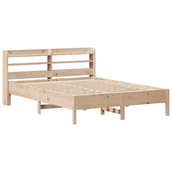 vidaXL sengeramme uden madras 140x190 cm massivt fyrretræ