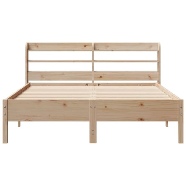 vidaXL sengeramme uden madras 140x190 cm massivt fyrretræ