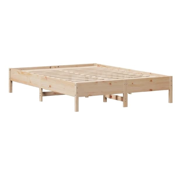vidaXL sengeramme uden madras 140x190 cm massivt fyrretræ