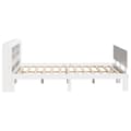 Miniatyrbillede 6 af 11: vidaXL sengeramme med sengegavl135x190 cm massivt fyrretræ hvid